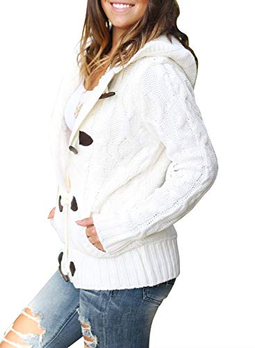 Cable Knit Hooded Cardigan