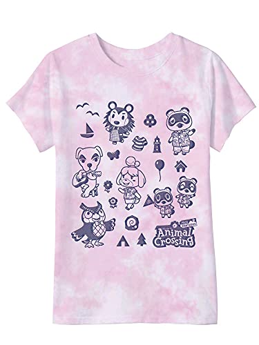 Animal Crossing Girls Tees 2-Pack (Pink/White, Size 14/16)