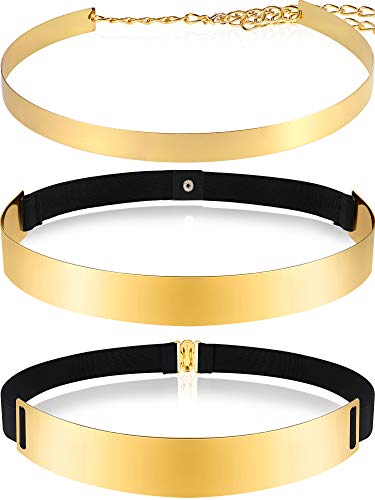 Gold Metal Waist Belts for Women (Multicolored)
