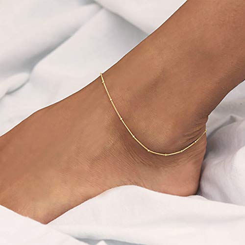 Dainty Gold Satellite Anklet