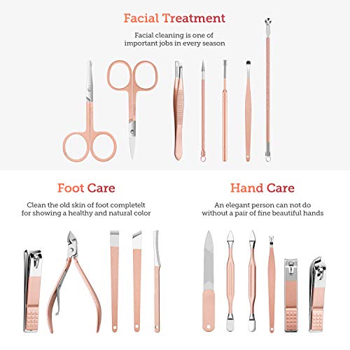 Vabogu Manicure Set, Pedicure Kit, Nail Clippers