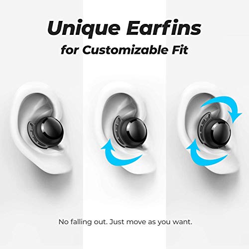 Wireless Earbuds, Tribit 100H Playtime Bluetooth 5.0 IPX8 Waterproof Touch Control