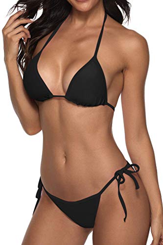 Two Piece Halter Triangle Bikini Set