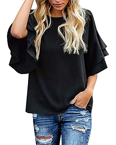 Tiered Bell Sleeve Loose Top