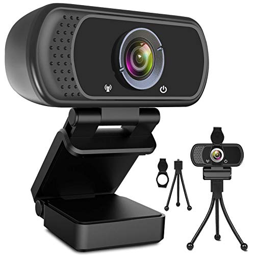 Webcam HD 1080p Web Camera, USB PC Computer Webcam with Microphone