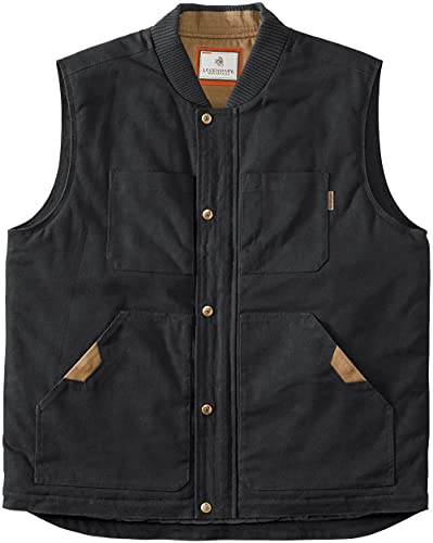 Legendary Whitetails Men's Standard Conceal and Carry Canvas Crosstrail Vest, Black, Medium