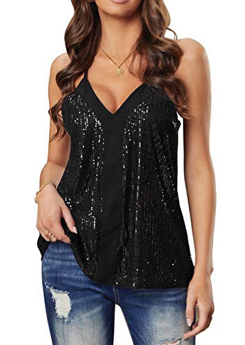Shimmer Sequin Cami Tank Top