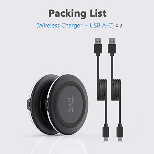 Yootech Qi-Certified Fast Wireless Charger - 10W Max- [2 Pack]