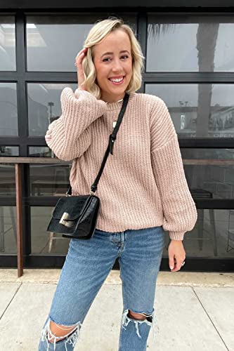 Solid Color Knit Sweater