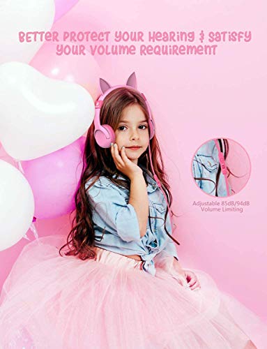 iCleverCat Ear Kids Headphones with Mic