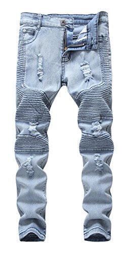 FREDD MARSHALL Boys' Moto Biker Skinny Jeans