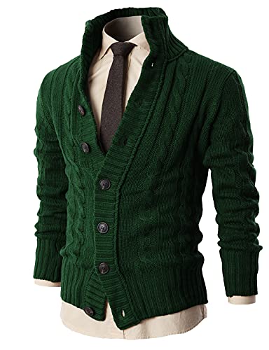 Stand Neck Button Cardigan Sweater