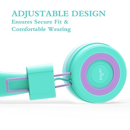 Elecder Kids Wired Headphones | Green/Purple