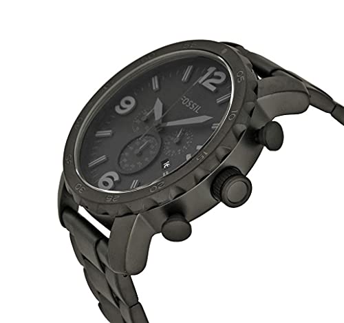 Fossil Men's Nate Quartz Chronograph Watch - Black Stainless
