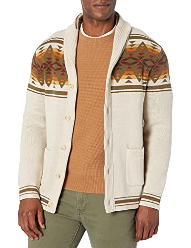 Pendleton Men's Callister Cardigan in Tan Multi