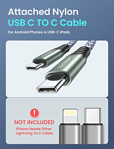 AINOPE USB C Car Charger, Super Mini 48W Fast Charger with PD & QC 3.0 Dual Port for iPhone, Galaxy, Red