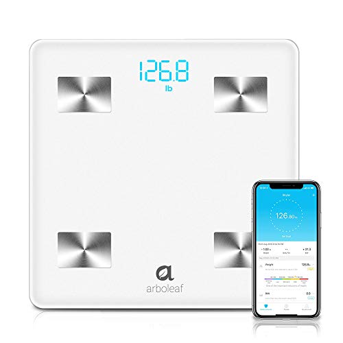 Arboleaf Smart Bathroom Scale - Body Weight, Fat & BMI Monitor