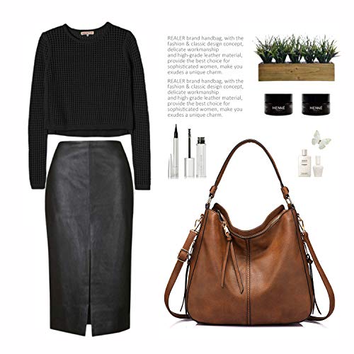 Large Designer Faux Leather Bucket Hobo Bag