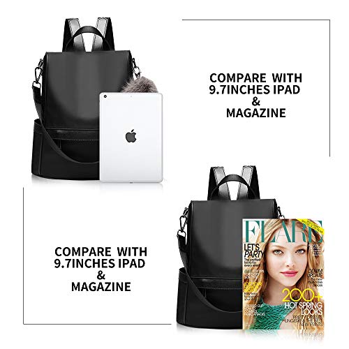 Fashionable Black Nylon Backpack Purse