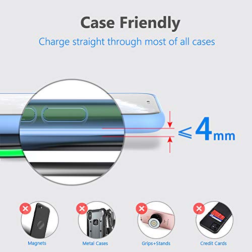 Yootech Wireless Charger,Qi-Certified 10W Max Fast Wireless Charging Pad Compatible with iPhone