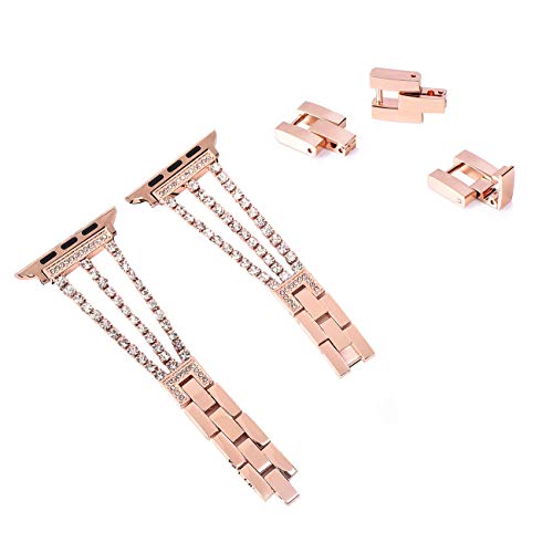 Rose Gold Rhinestone Apple Watch Band