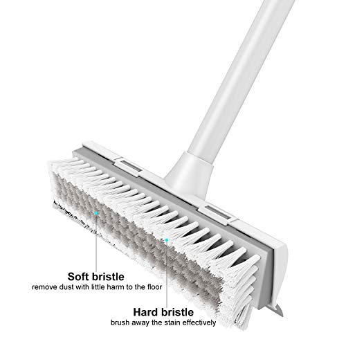 BOOMJOY Floor Scrub Brush: Long Handle for Bathroom and Kitchen Cleaning