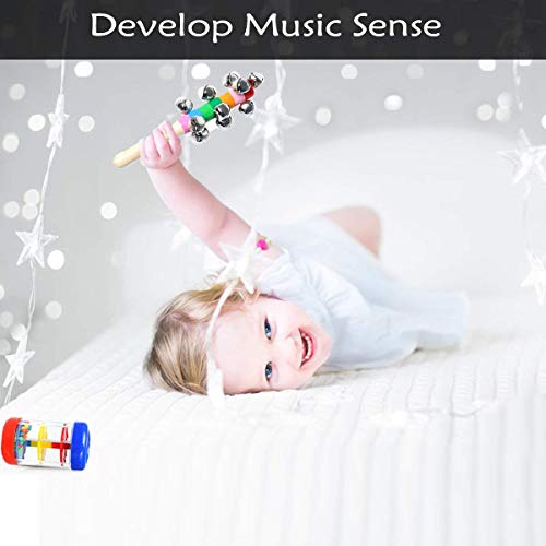 Ehome Wooden Percussion Instruments Set for Toddlers with Storage Bag