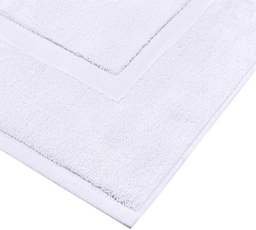 Utopia Towels Cotton Banded Bath Mats - Pack of 2