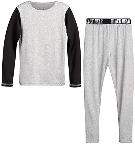 Black Bear Boys' Thermal Underwear Set, Grey