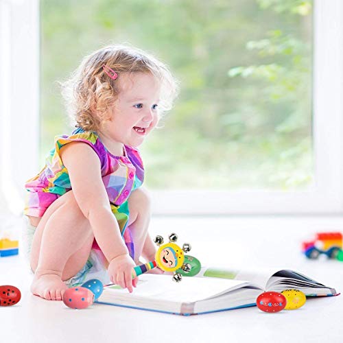 Ehome Wooden Percussion Instruments Set for Toddlers with Storage Bag