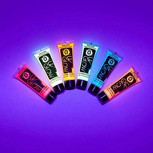 UV Glow Blacklight Face and Body Paint Set