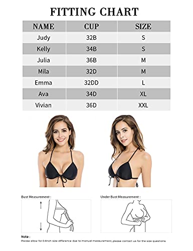 RELLECIGA Push-up Triangle Bikini Top