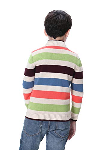 BASADINA Boy's Striped Sweater Cardigan, Yellow