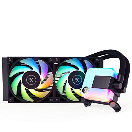 EK 240mm AIO D-RGB CPU Liquid Cooler with High-Performance PMW Fans
