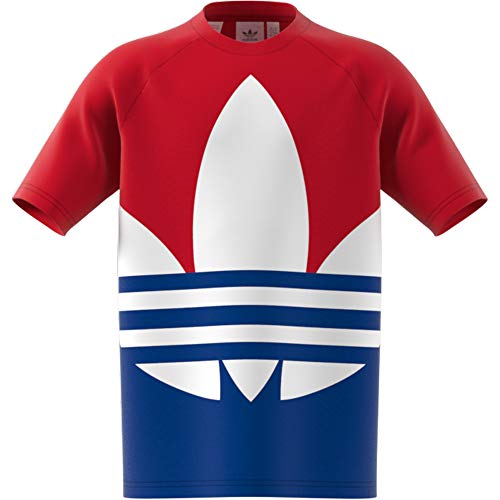 adidas Originals Youth Large Trefoil Tee, Scarlet/Royal/White, XL