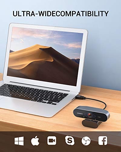 Webcam with Microphone, DEPSTECH 1080P HD Webcam and Gaming