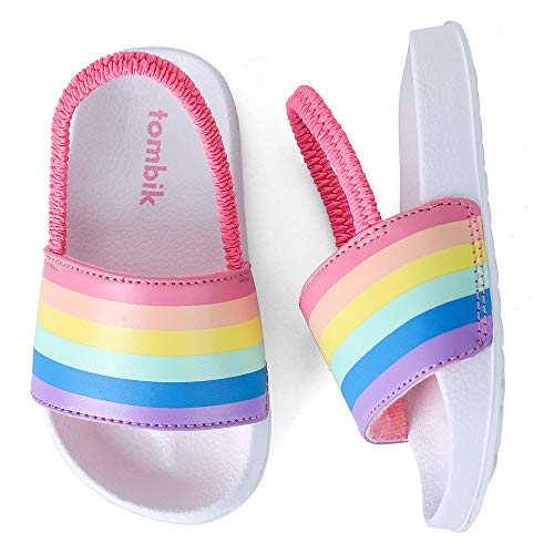 Rainbow Beach Slides: Toddler Water Shoes for Girls