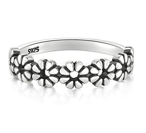 BoRuo Sterling Silver Daisy Ring