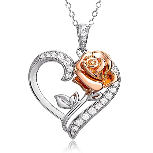 Enchanted Rose Heart Necklace
