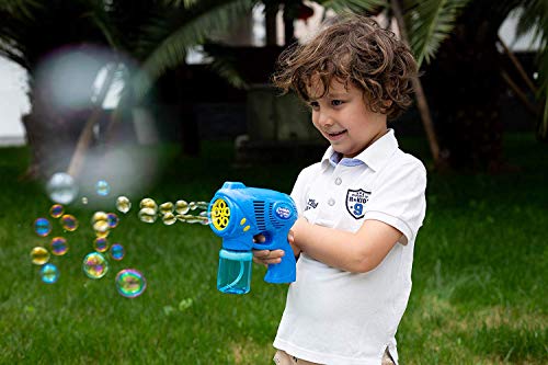 Bubble Gun Set with Refill Solution for Kids' Outdoor Fun
