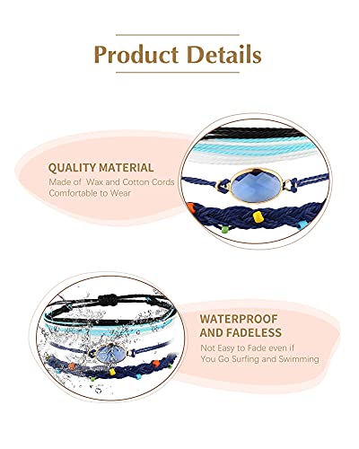 Surfer Wave Friendship Bracelet Set