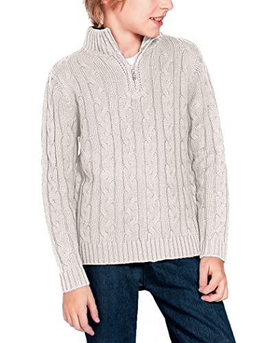 Boyoo Boy's Cable Knitted Half Sweater