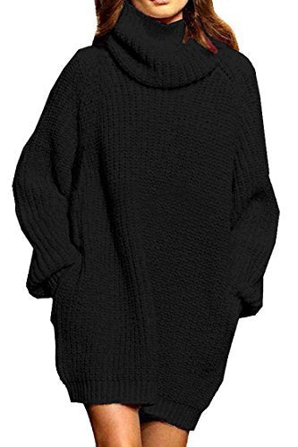 Oversized Turtleneck Sweater Dress