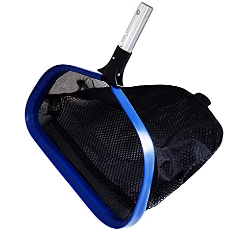 Poolvio Heavy Duty Leaf Skimmer with Deep Net Bag & Aluminum Frame