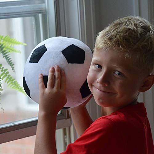 T PLAY Plush Soccer Balls Fluffy Stuffed Soccer Ball Plush Pillow Soft Plush Soccer Ball Pillow Durable Soccer Ball Stuffed Toy Stuff Soccerball Gift for Kids Boy Baby 7