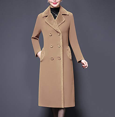 Aprsfn Women's Double-Breasted Wool Blend Pea Coat