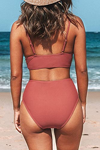 CUPSHE Twist High Waist Bikini Set
