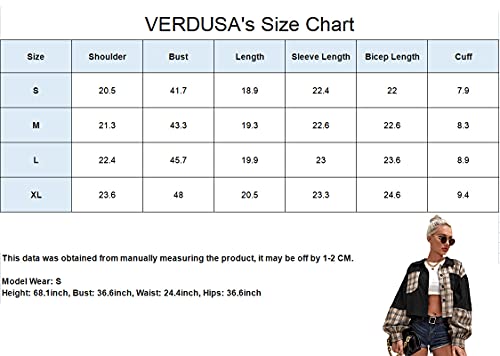 Verdusa Pocket Front Plaid Corduroy Jacket
