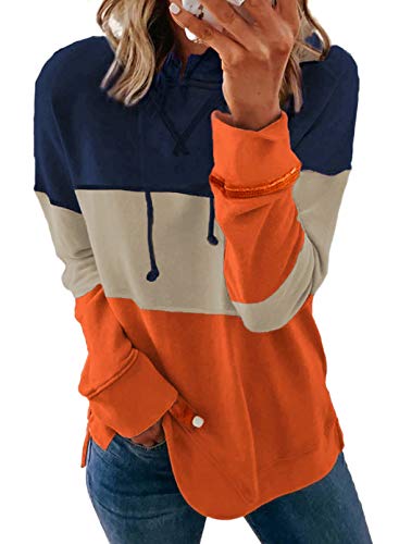 Color Block Drawstring Hoodie