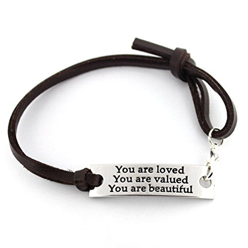 Inspirational Leather Bracelet for Women